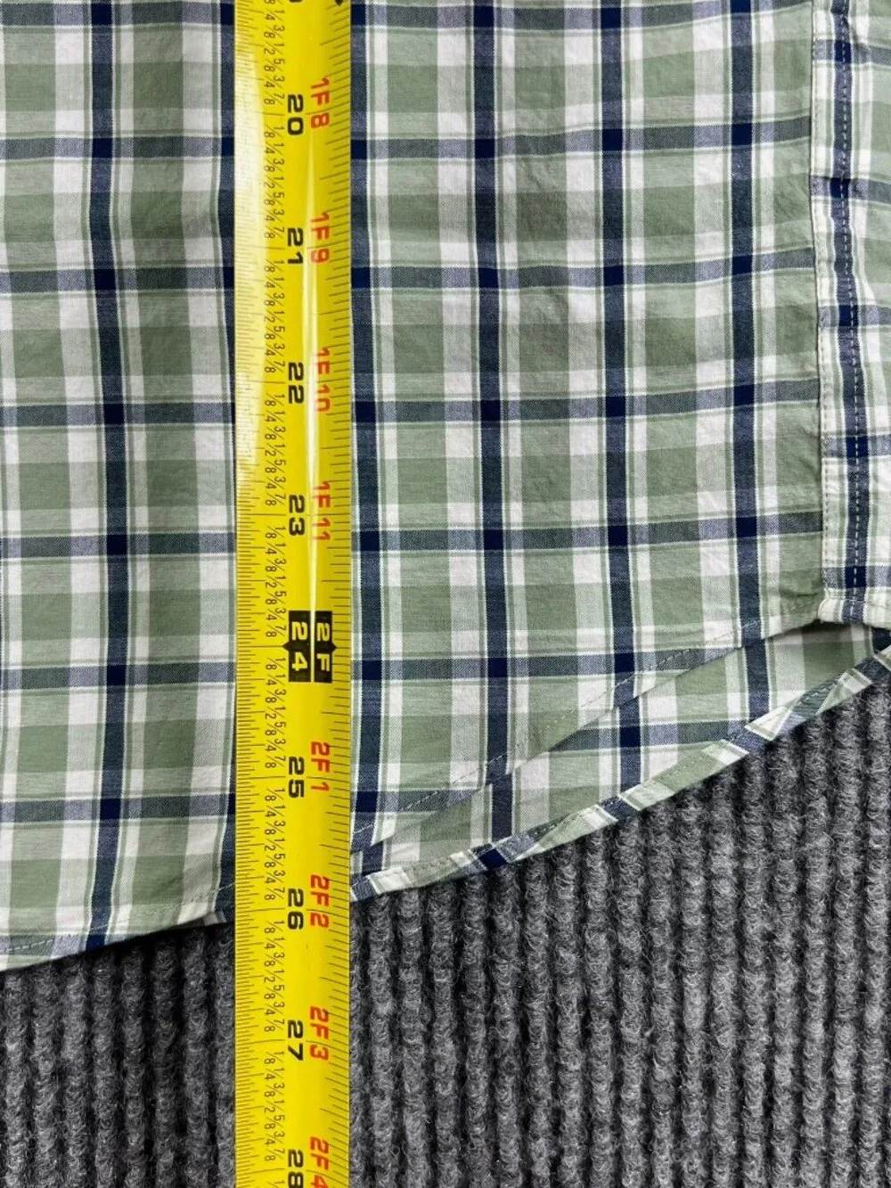 J.Crew Slim Untucked Plaid Button Down Shirt Green/Navy Blue Men’s Small NWT